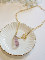 Gold-plated Amethyst Necklace