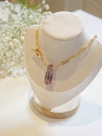 Gold-plated Amethyst Necklace
