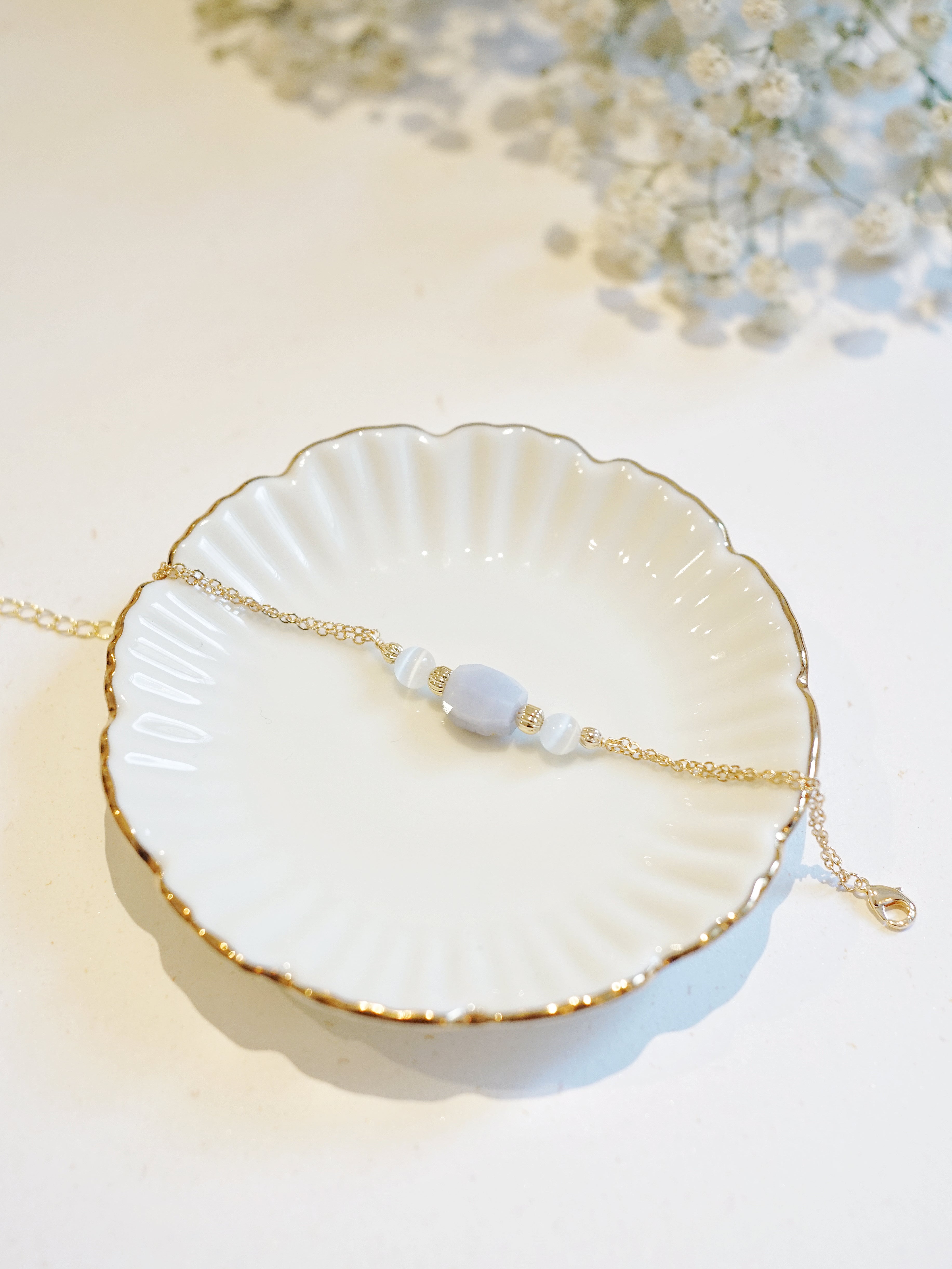 Dawnlight Blue Lace Agate Bracelet