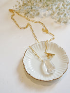 White Azeztulite Long Necklace (Style A)