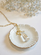 White Azeztulite Long Necklace (Style B)