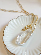 White Azeztulite Long Necklace (Style B)