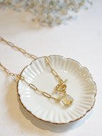 Gold-plated Yellow Quartz Necklace